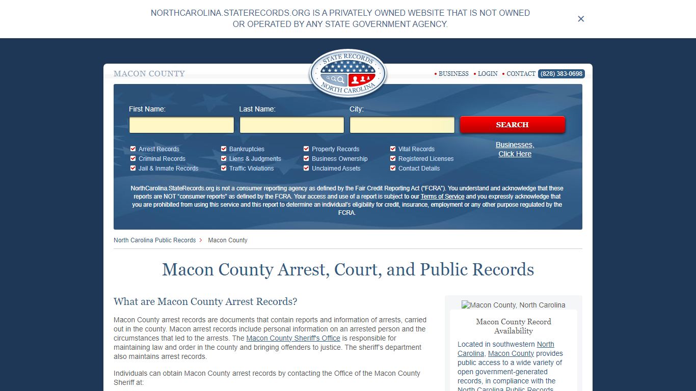 Macon County Arrest, Court, and Public Records